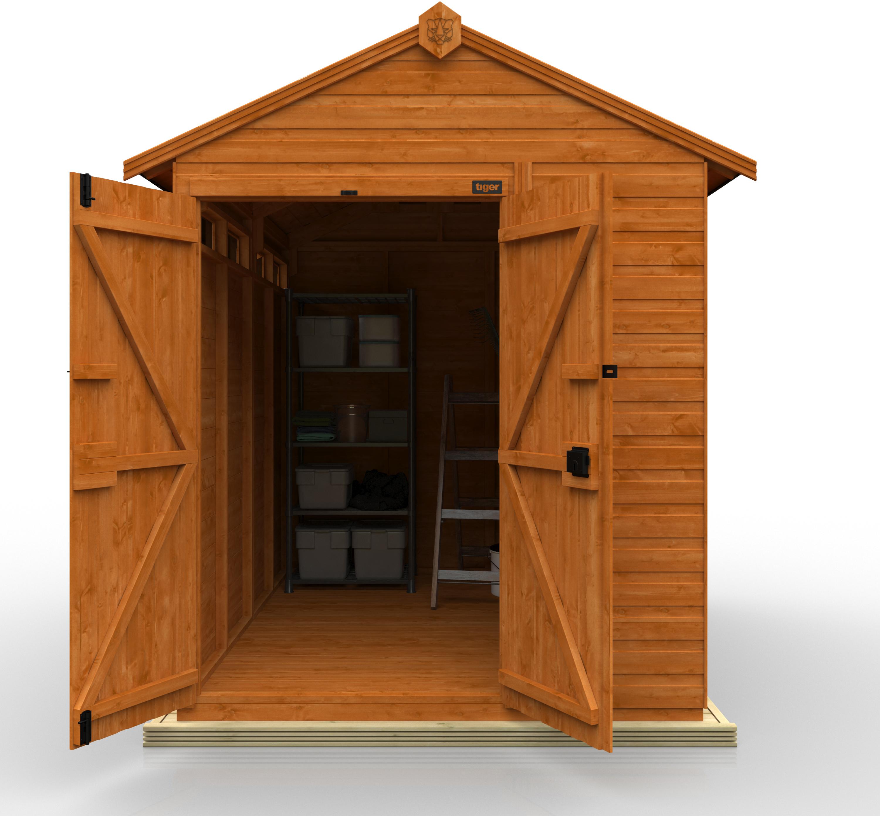 TigerFlex Shiplap Apex Security Double Door Shed