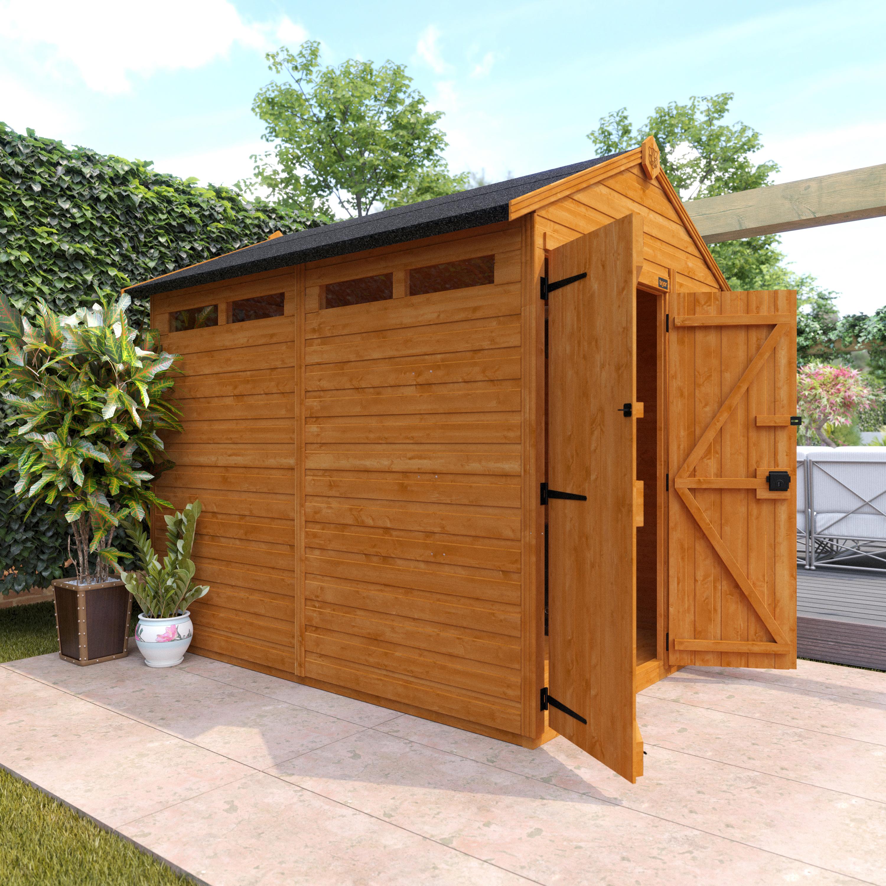 TigerFlex Shiplap Apex Security Double Door Shed