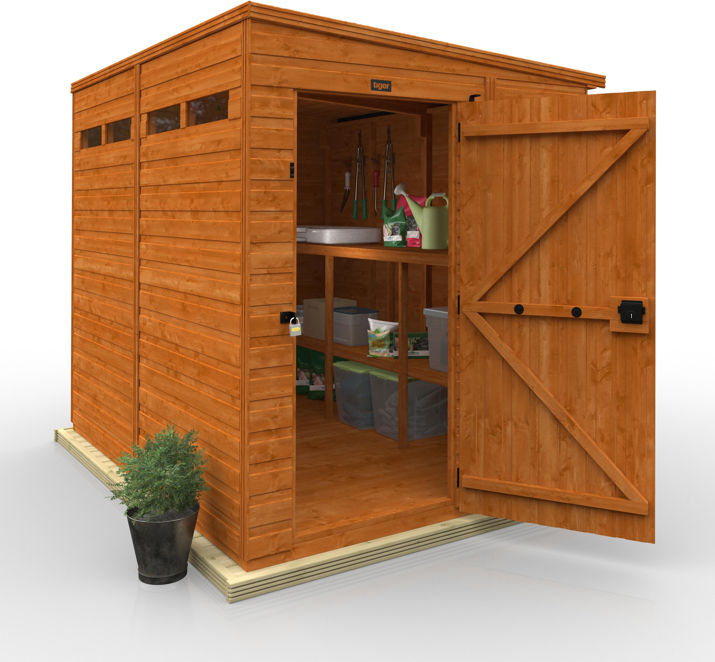 TigerFlex Shiplap Pent Security Shed