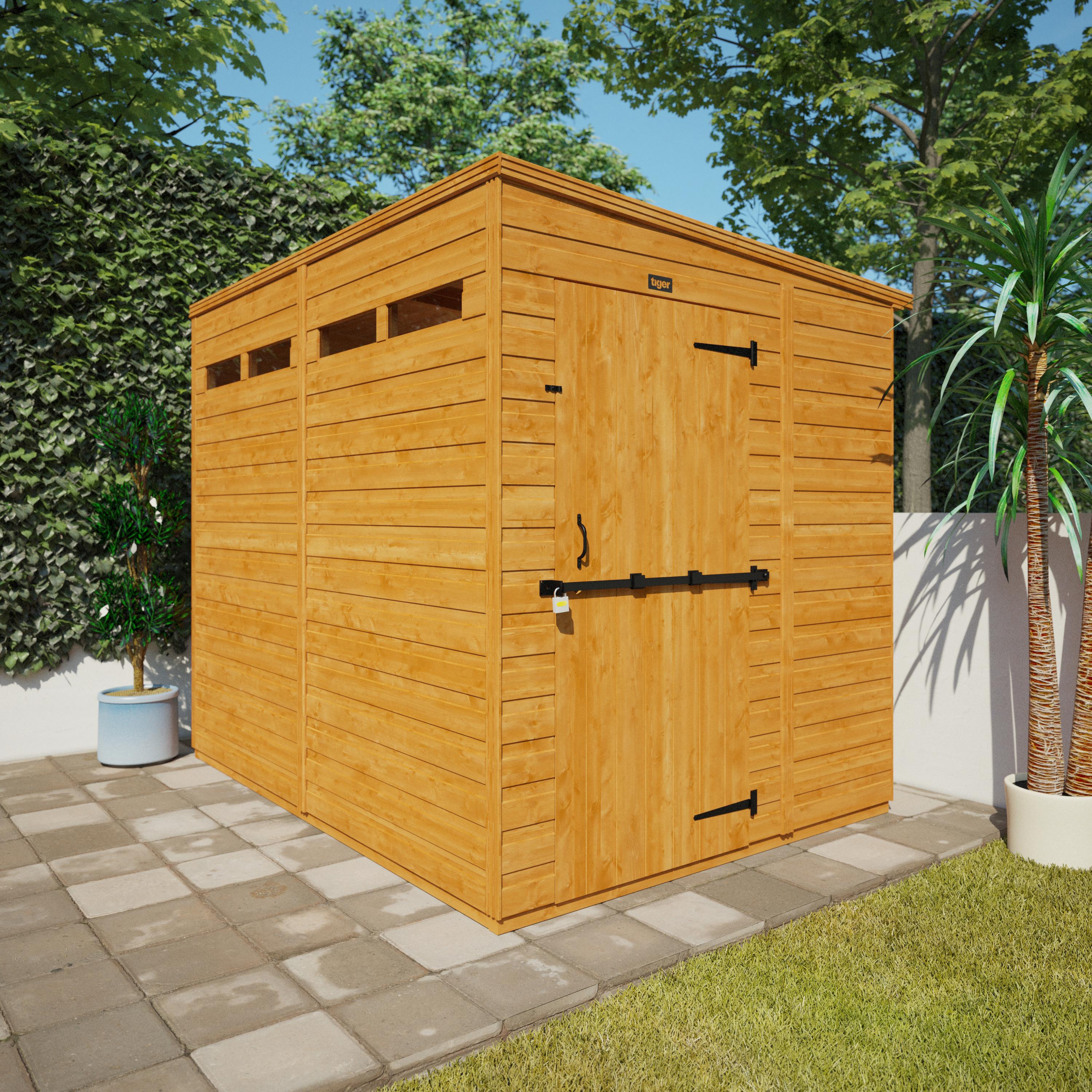 TigerFlex Shiplap Pent Security Shed