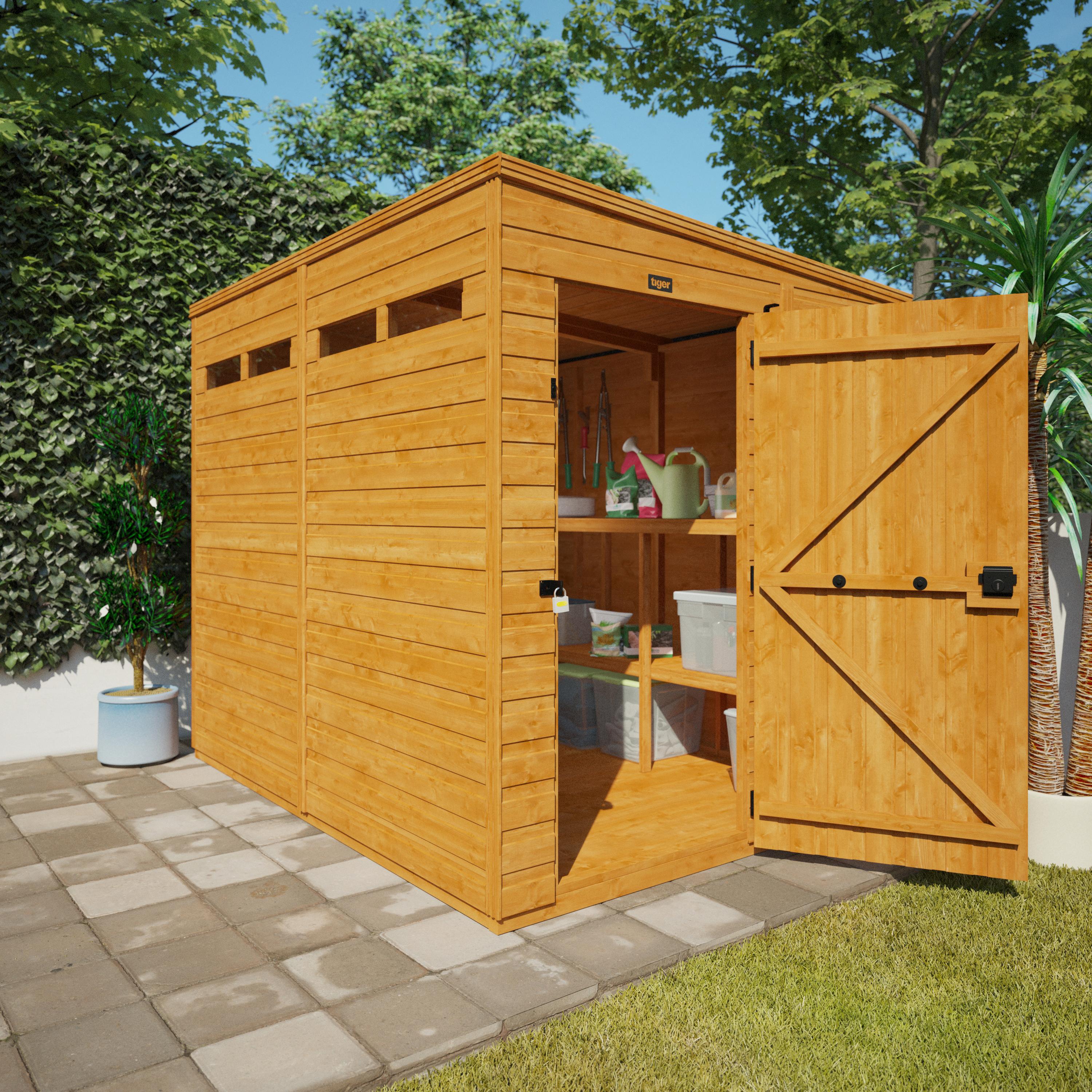 TigerFlex Shiplap Pent Security Shed
