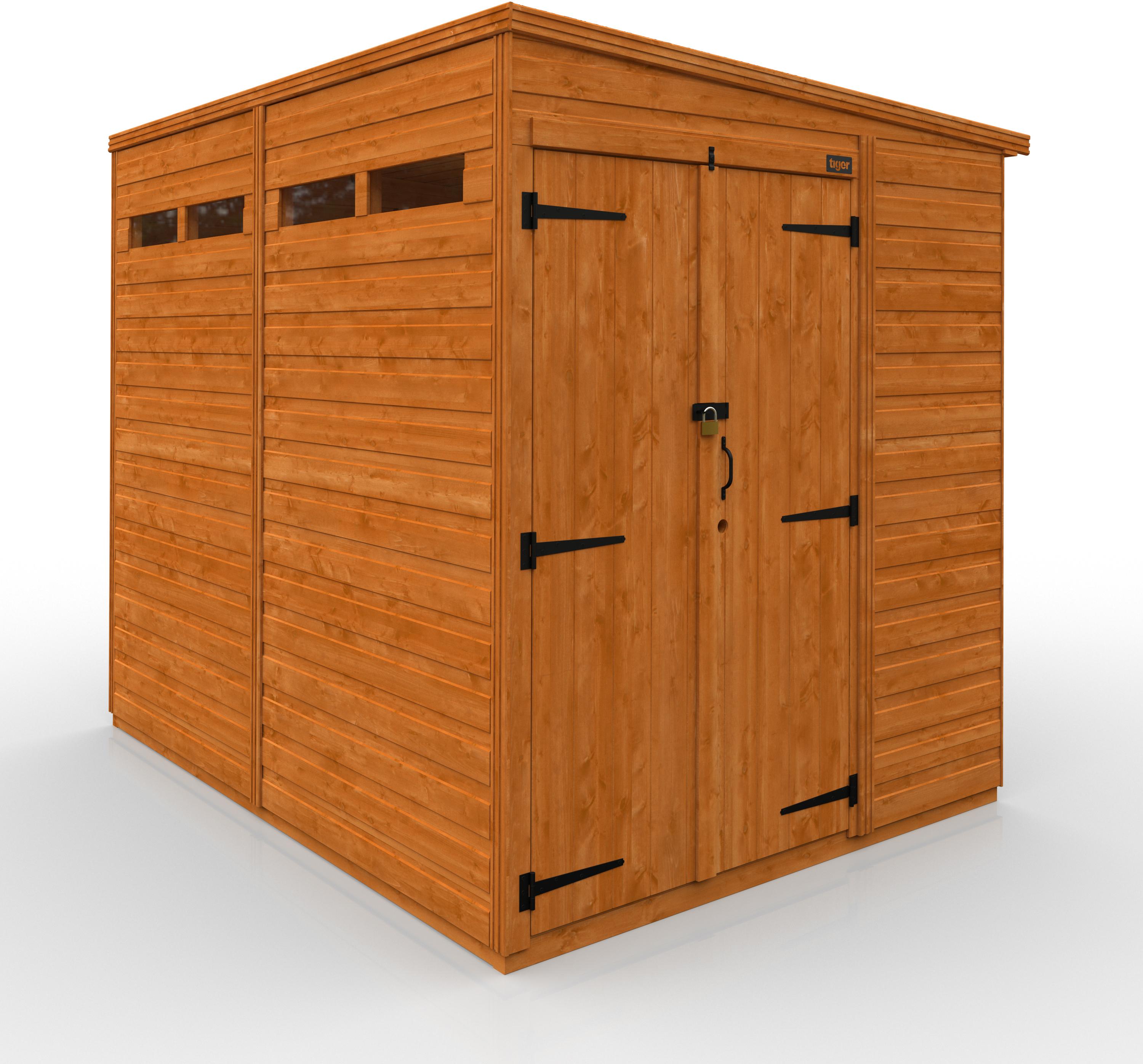TigerFlex Shiplap Pent Security Double Door Shed