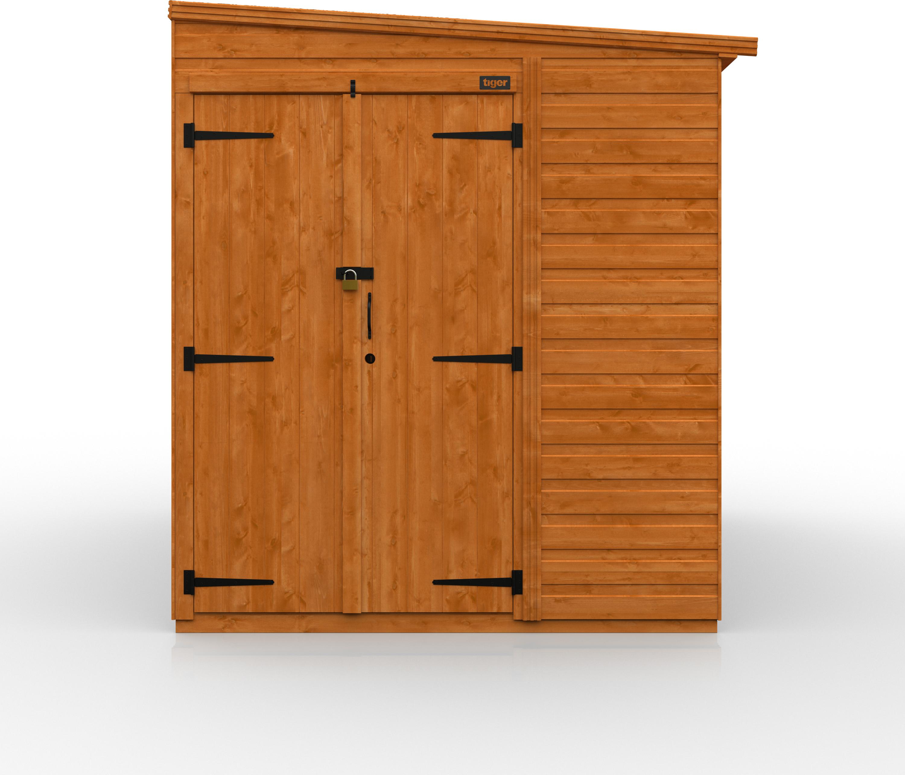 TigerFlex Shiplap Pent Security Double Door Shed