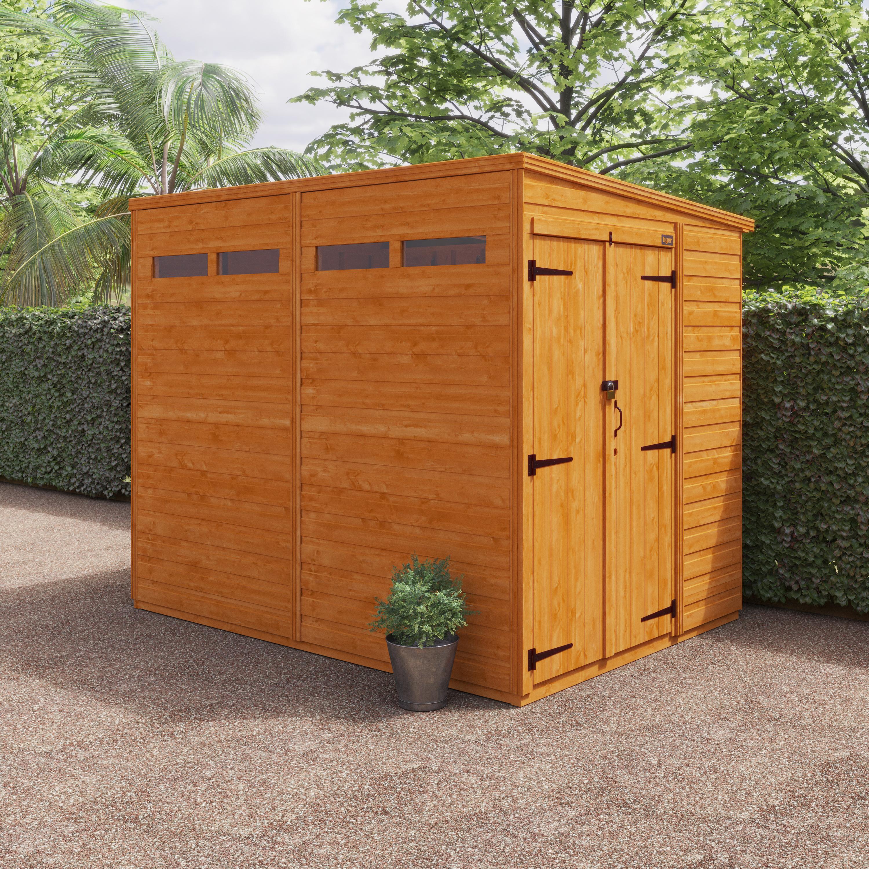 TigerFlex Shiplap Pent Security Double Door Shed