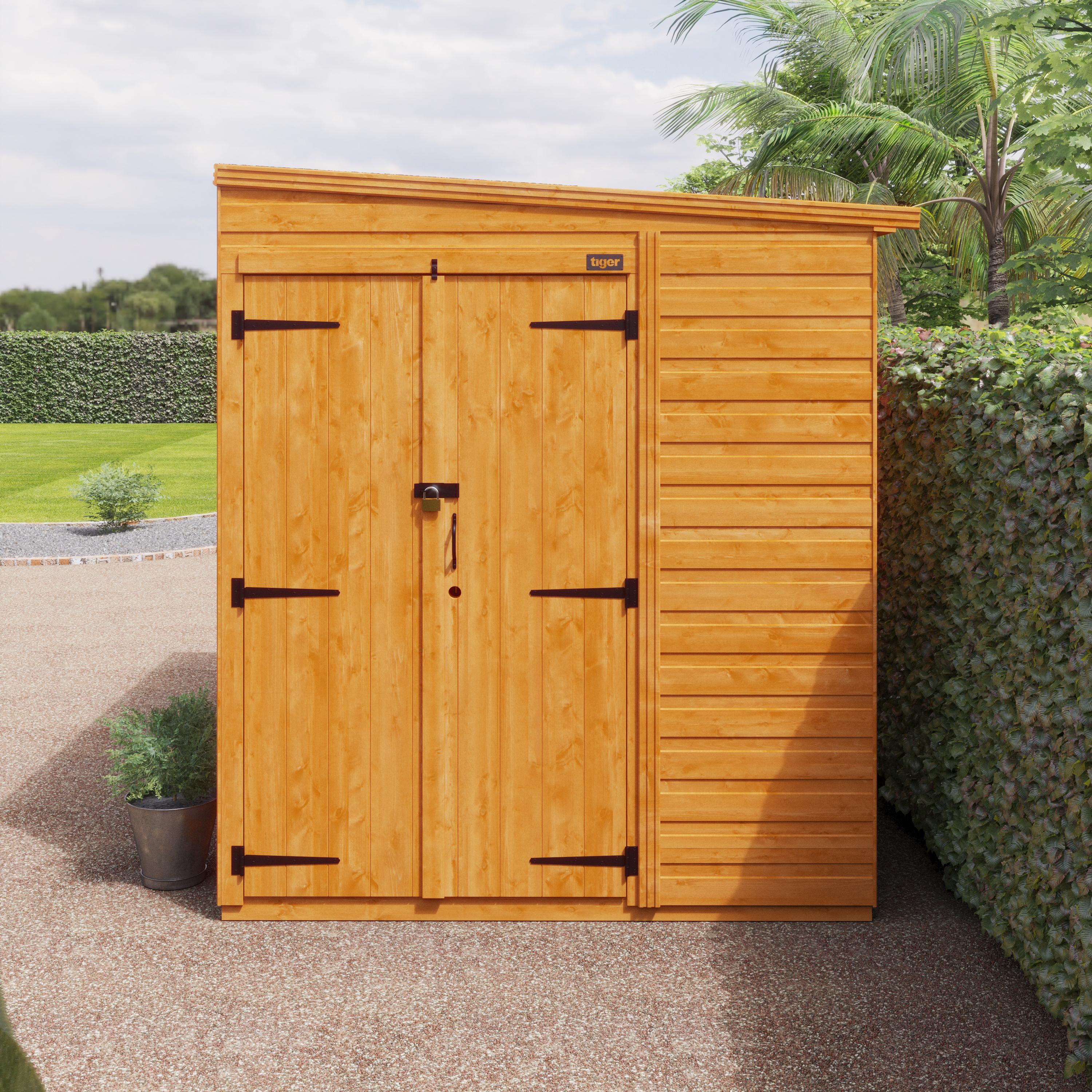 TigerFlex Shiplap Pent Security Double Door Shed
