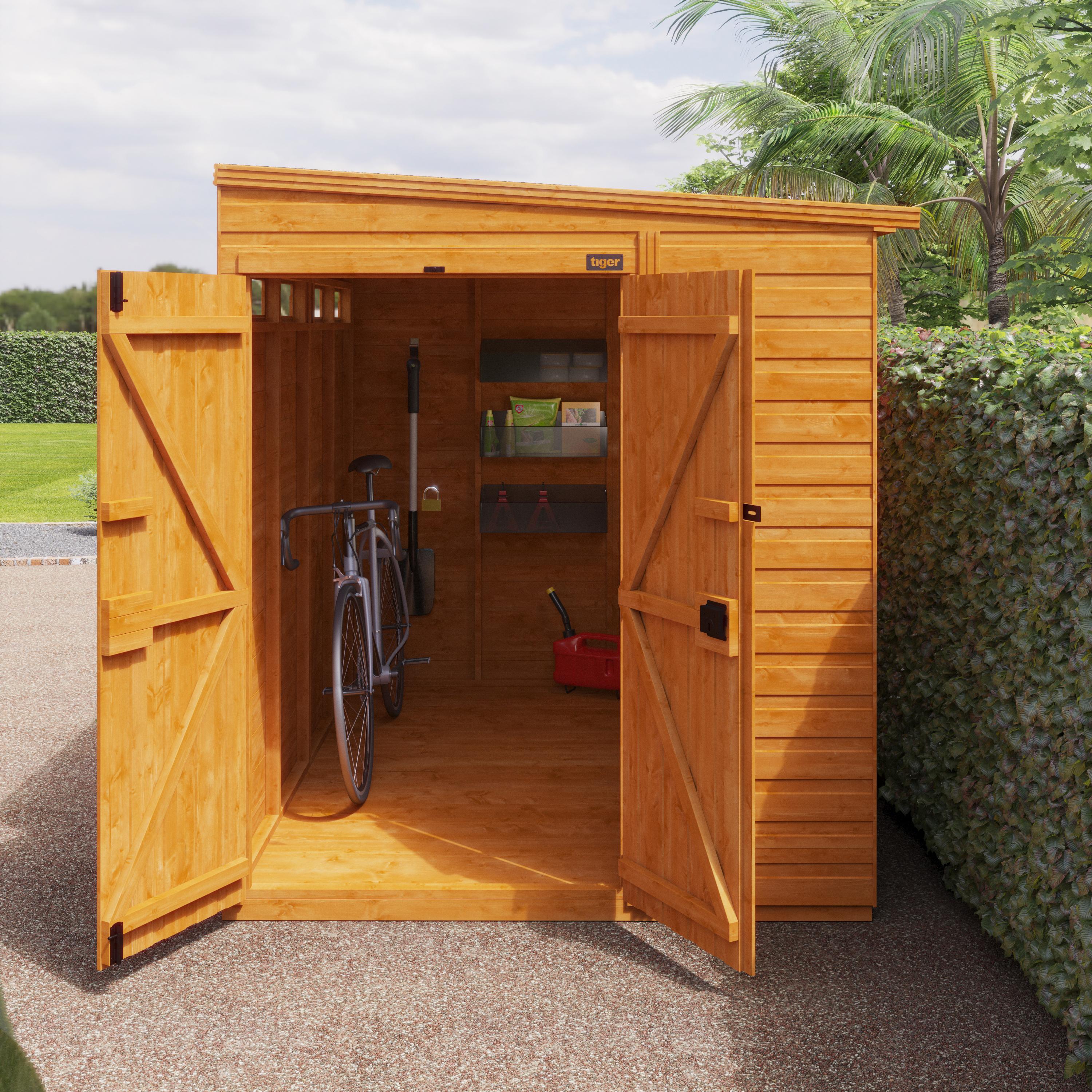 TigerFlex Shiplap Pent Security Double Door Shed