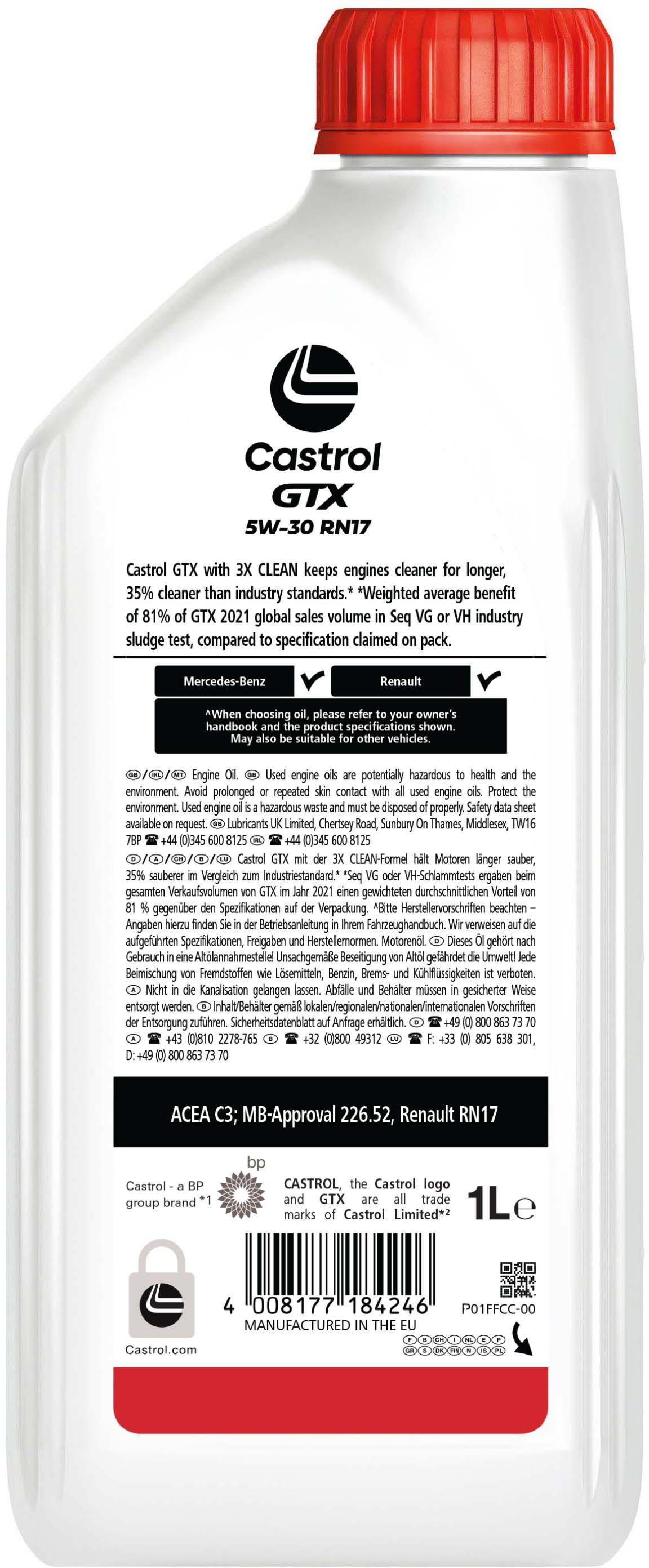 Castrol GTX 5W-30 RN17 1L
