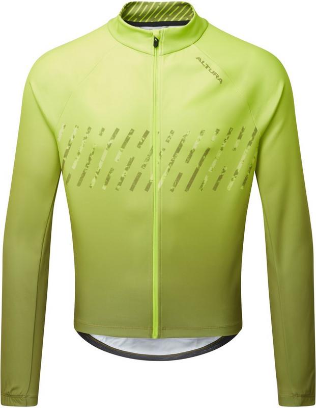 Halfords Altura Airstream Mens Long Sleeve Jersey - Lime | Extra 8% off for BC Members