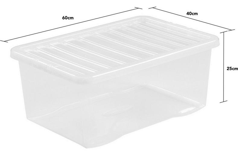 Wham 45L Clear Storage Box & Lid Wham 45L Clear Storage Box & Lid