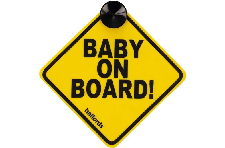 Halfords Baby on Board Sign Halfords Baby on Board Sign