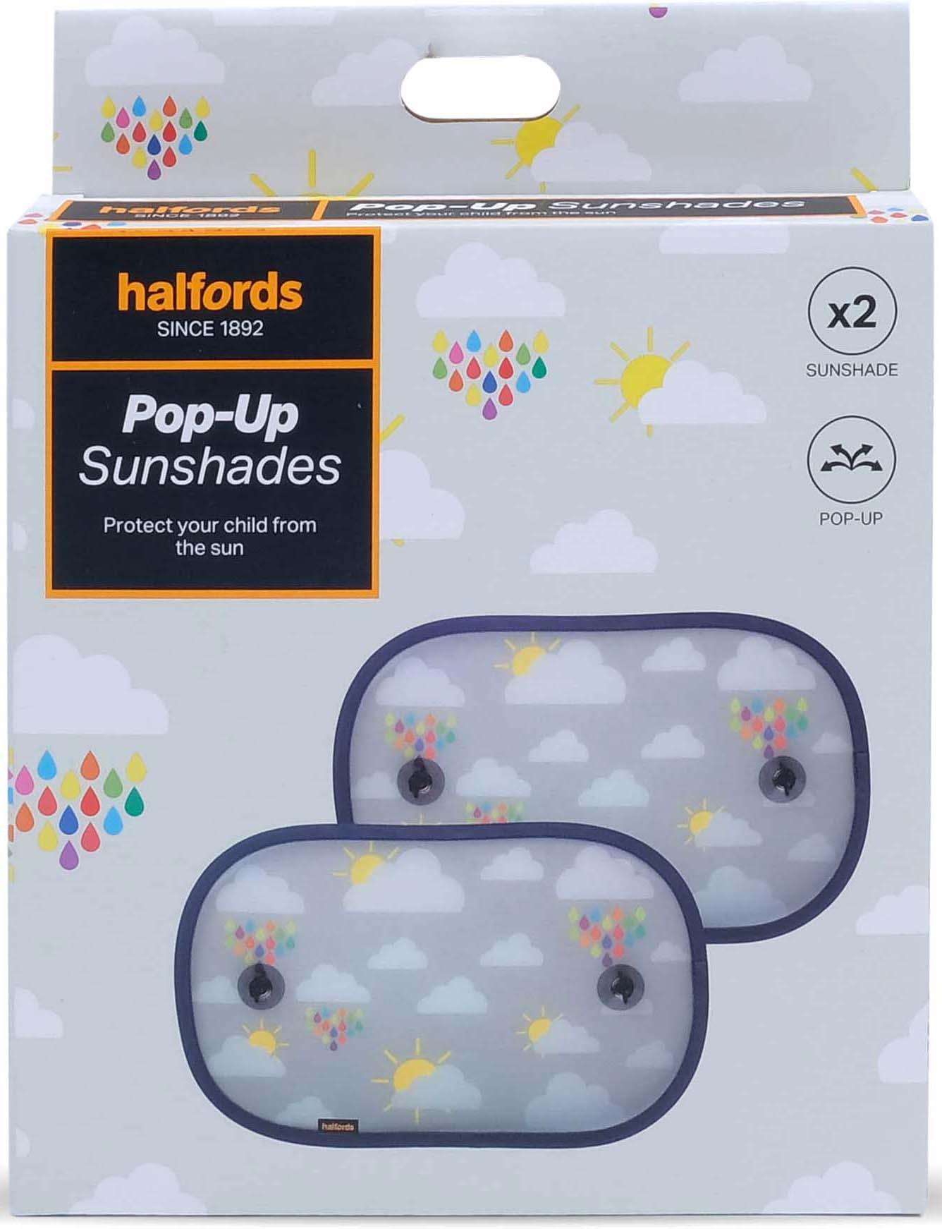Halfords Pop-up Sunshades Cloud (2 pack)