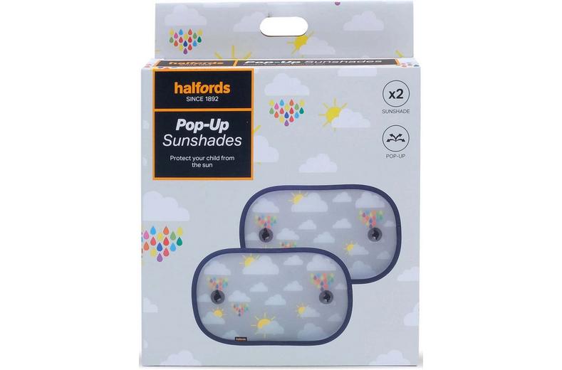 Halfords Pop-up Sunshades Cloud (2 pack) Halfords Pop-up Sunshades Cloud (2 pack)