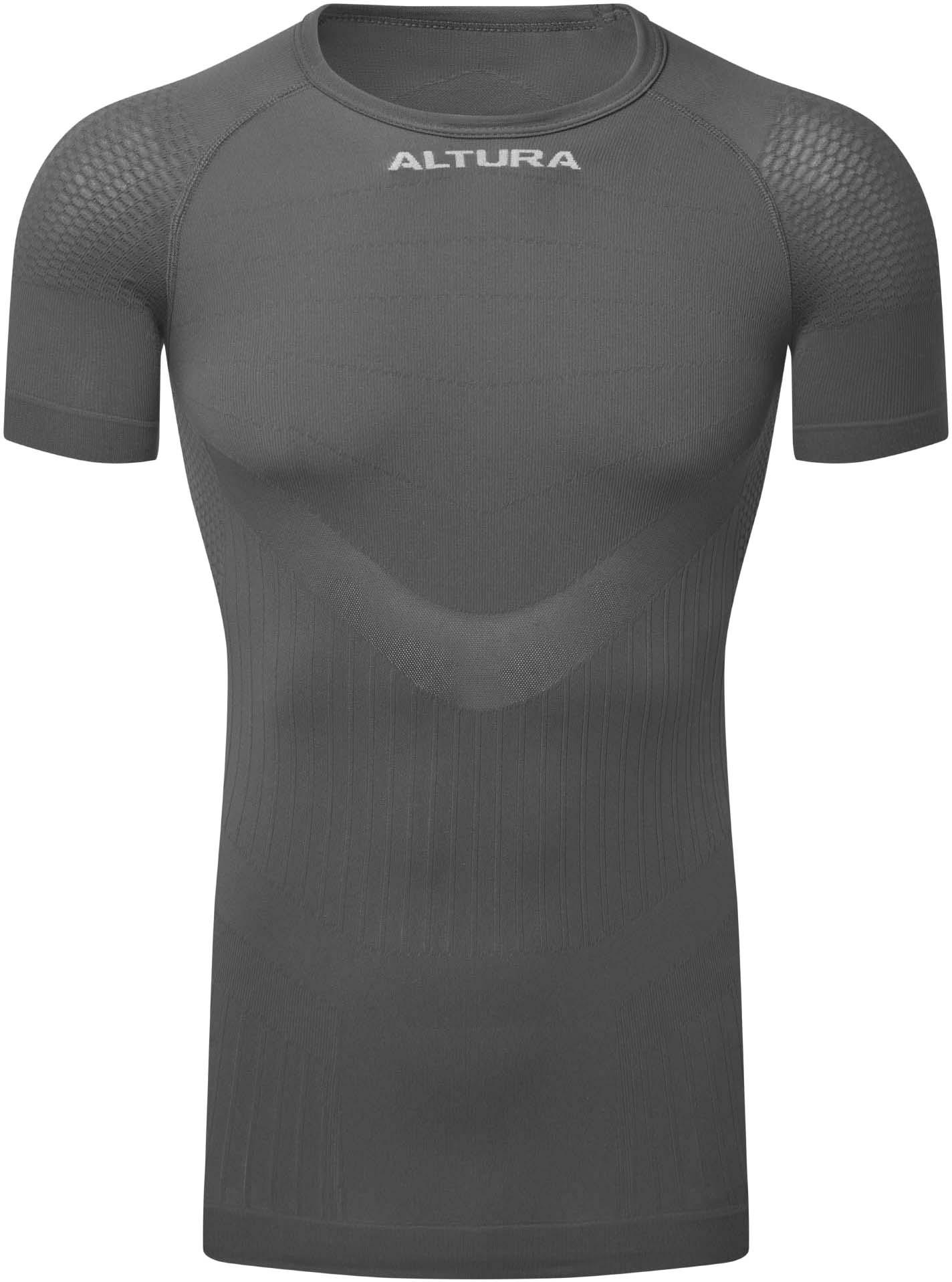 Halfords Altura Tempo Seamless Short Sleeve Base Layer - Charcoal - Xl/Xxl