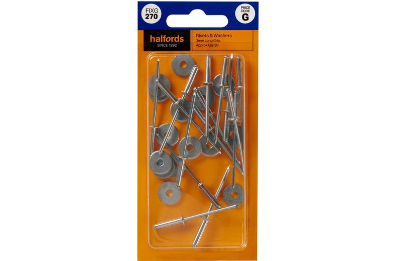 Halfords Rivets and Washers (FIXG270) Halfords Rivets and Washers (FIXG270)