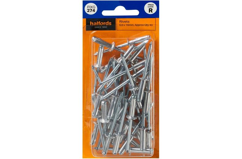 Halfords Rivets 5mm x 16mm (FIXG274) Halfords Rivets 5mm x 16mm (FIXG274)