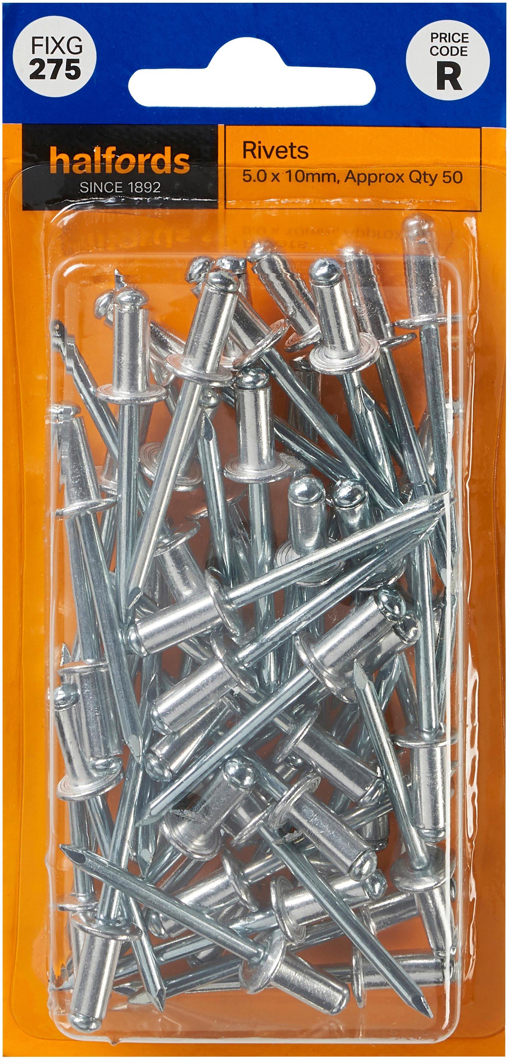 Halfords Rivets 5mm x 10mm (FIXG275)