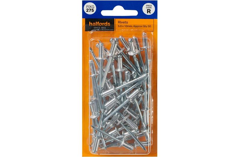 Halfords Rivets 5mm x 10mm (FIXG275) Halfords Rivets 5mm x 10mm (FIXG275)