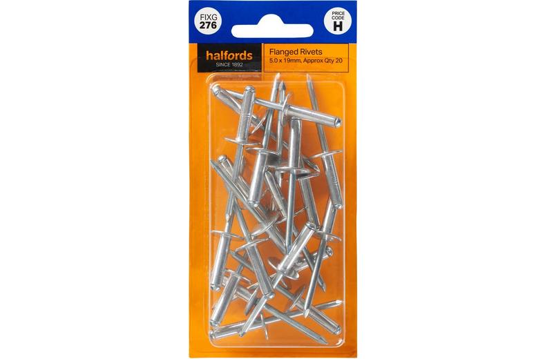Halfords Rivets Flagged 5mm x 16mm (FIXG276) Halfords Rivets Flagged 5mm x 16mm (FIXG276)