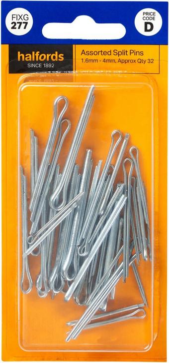 Halfords Assorted Split Pins (FIXG277)
