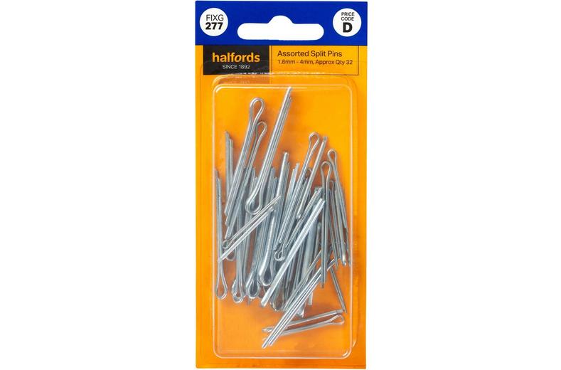 Halfords Assorted Split Pins (FIXG277) Halfords Assorted Split Pins (FIXG277)