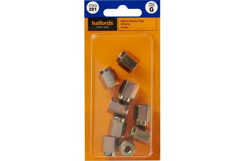 Halfords Brake Pipe Unions Metric Female (FIXG291) Halfords Brake Pipe Unions Metric Female (FIXG291)