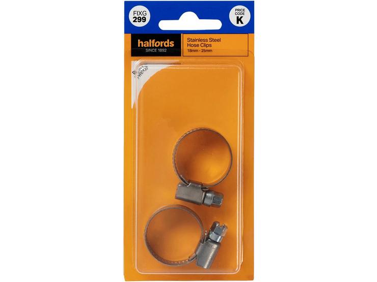 Halfords Stainless Steel Hose Clips 16-27mm (FIXG299)