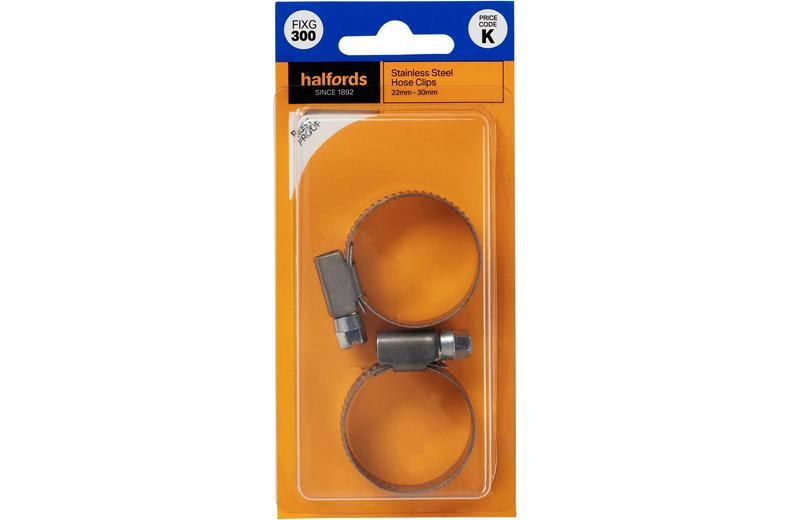 Halfords Stainless Steel Hose Clips 20-32mm (FIXG300) Halfords Stainless Steel Hose Clips 20-32mm (FIXG300)