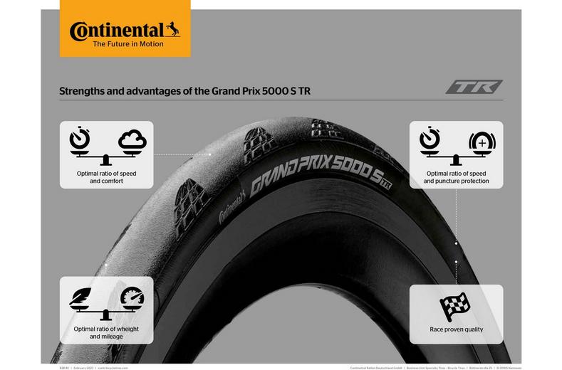 Continental Grand Prix 5000 S TR Tubeless Tyre, Black/Transparent 700x30c Continental Grand Prix 5000 S TR Tubeless Tyre, Black/Transparent 700x30c