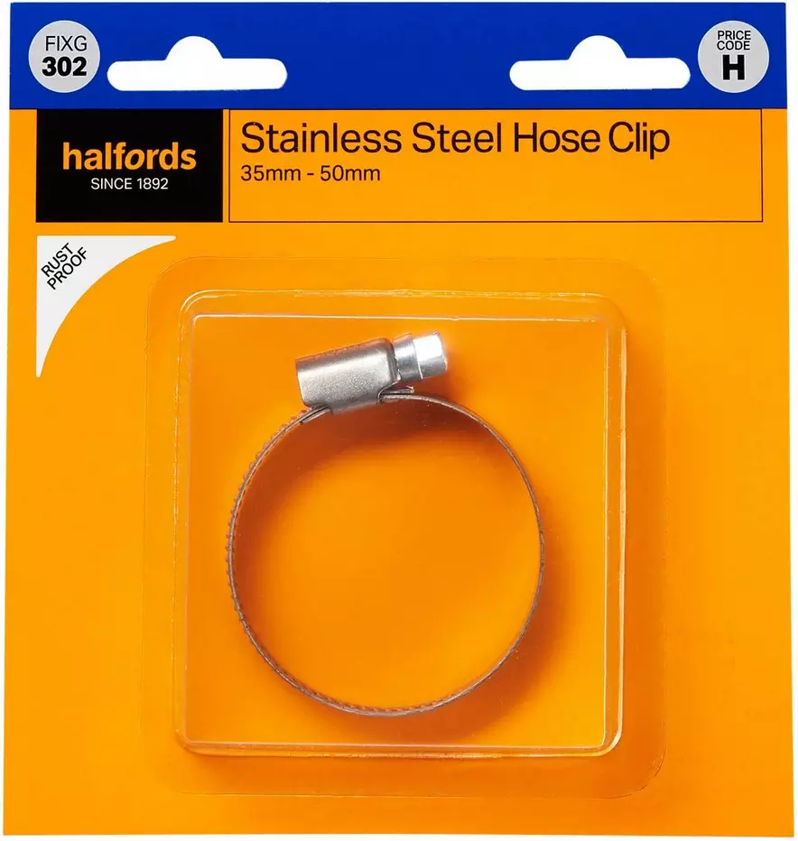 Halfords Stainless Steel Hose Clips 8-16mm & 10-16mm (Fixg297)