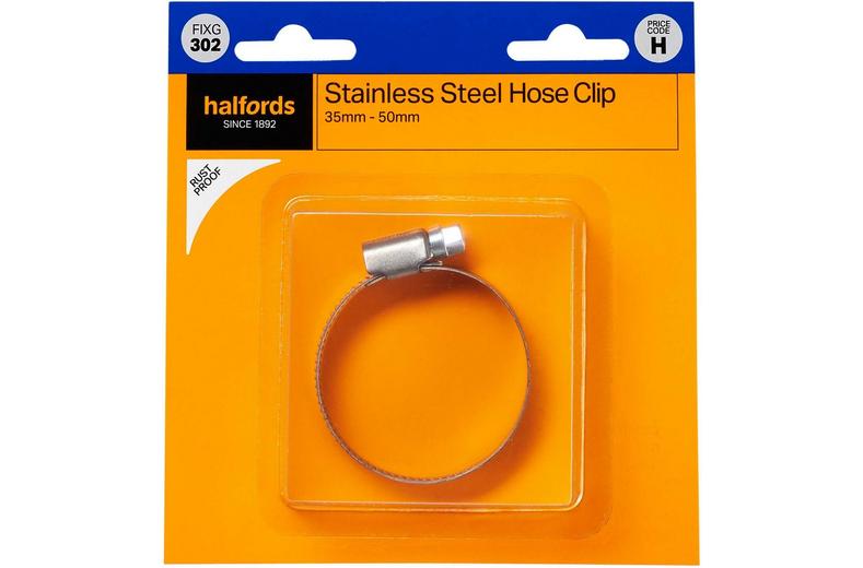 Halfords Stainless Steel Hose Clips 32-50mm (FIXG302) Halfords Stainless Steel Hose Clips 32-50mm (FIXG302)