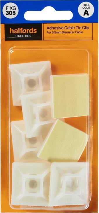 Halfords Adhesive Cable Ties 200mm (FIXG305)