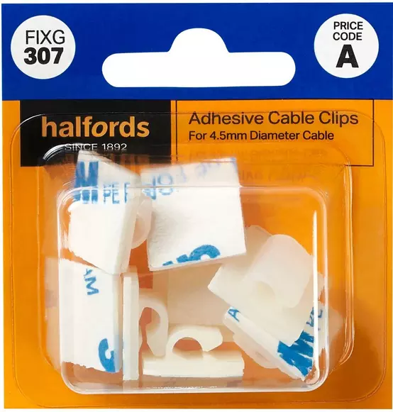Halfords Adhesive Cable Clips (FIXG307)