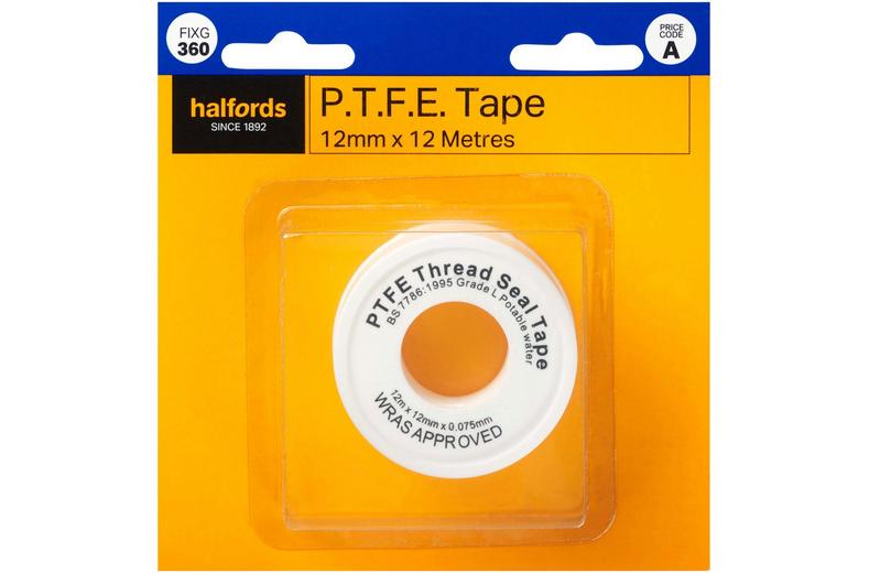Halfords PTFE Thread Seal Tape (FIXG360) Halfords PTFE Thread Seal Tape (FIXG360)