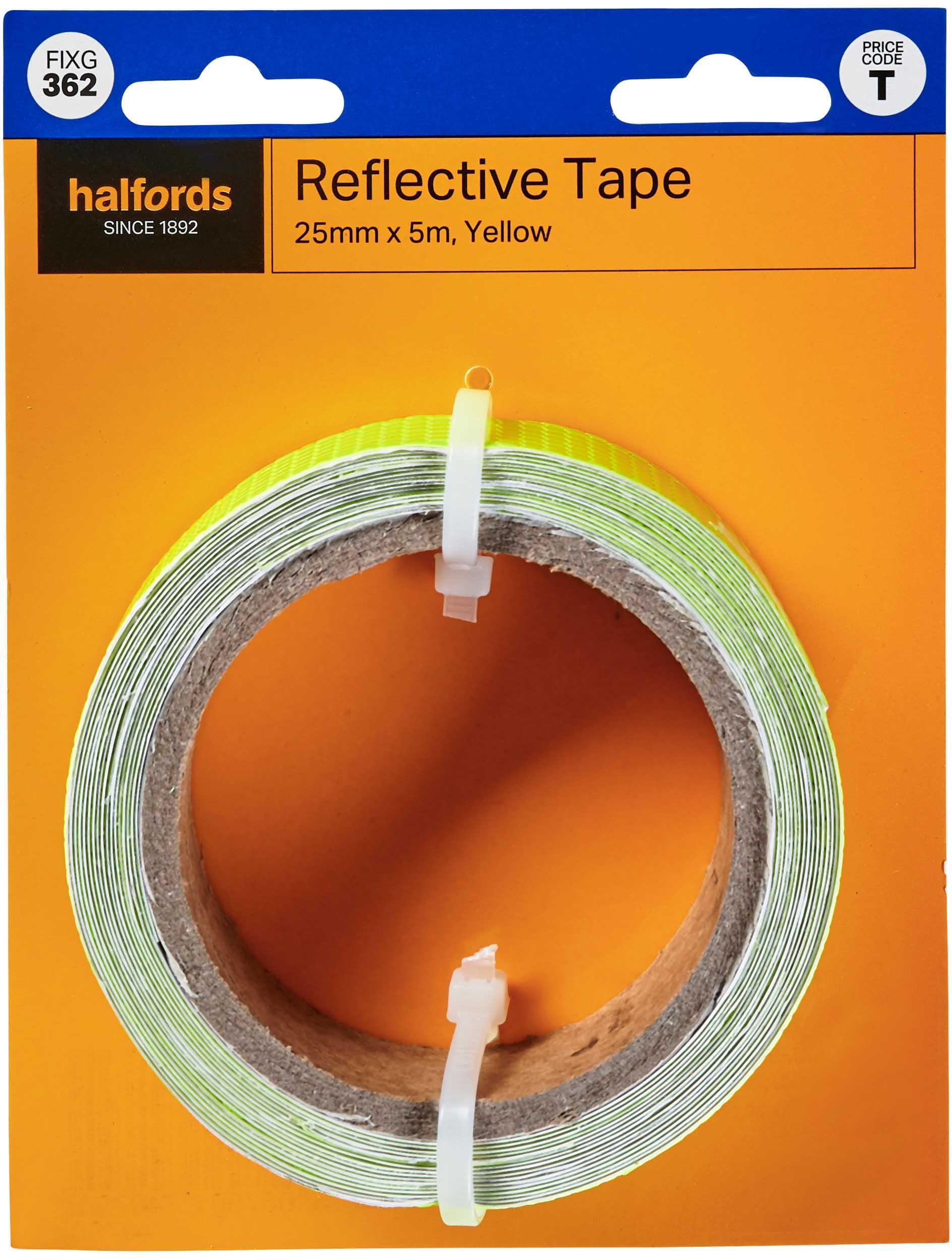 Halfords Reflective Tape Yellow (FIXG362)