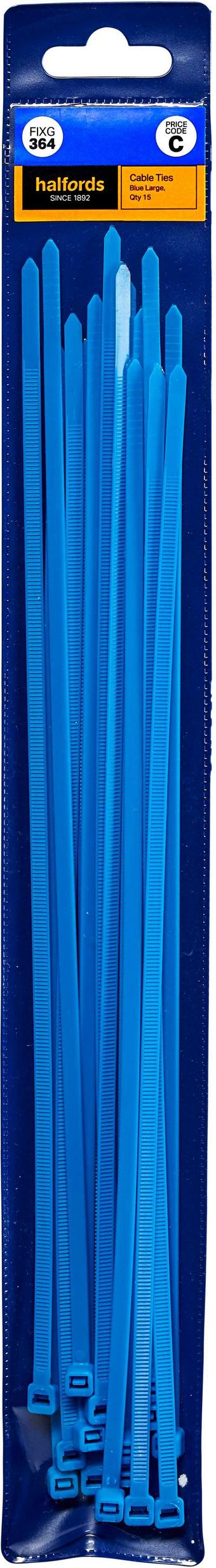 Halfords Cable Ties Blue (FIXG364)