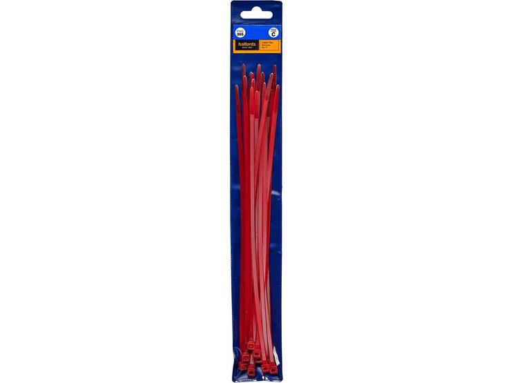 Halfords Cable Ties Red (FIXG365)