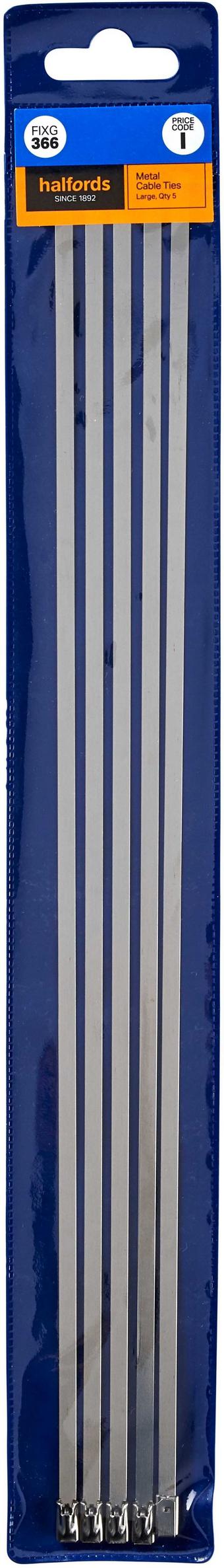 Halfords Metal Cable Ties Large (FIXG366)