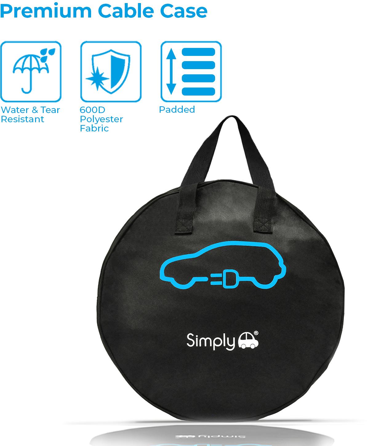 Simply EV Type 2 to Type 2 32A 5M Single Phase Charging Cable