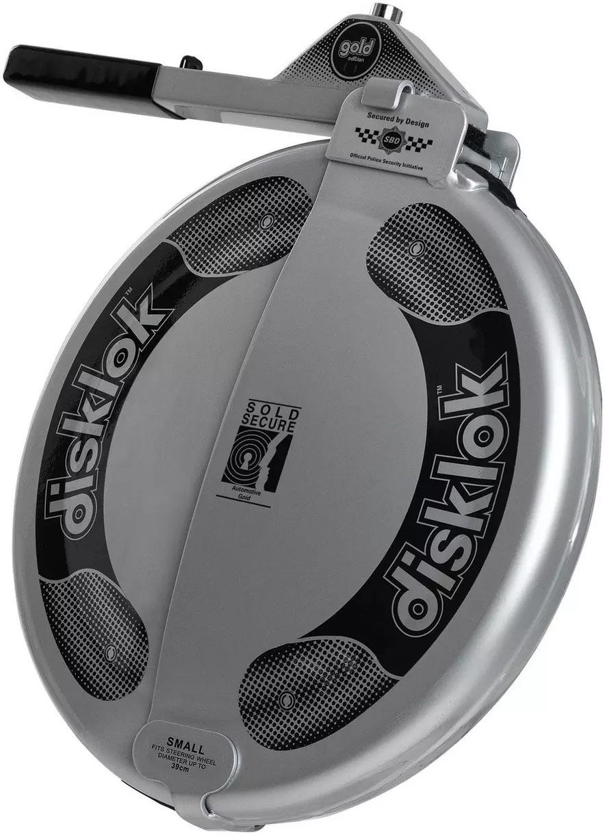Disklok Gold Edition Steering Lock (Silver) Small