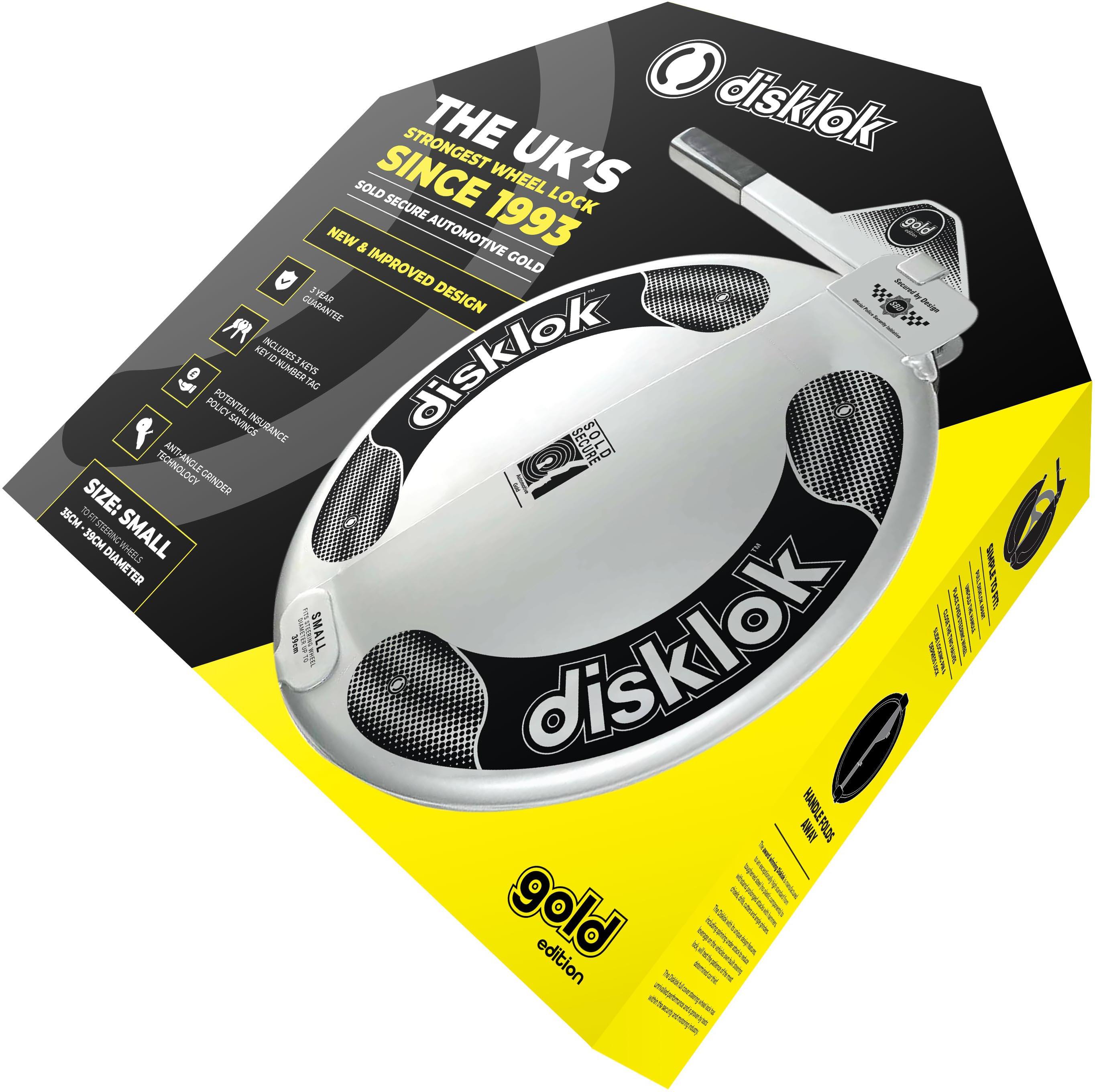 Disklok Gold Edition Steering Lock (Silver) Small