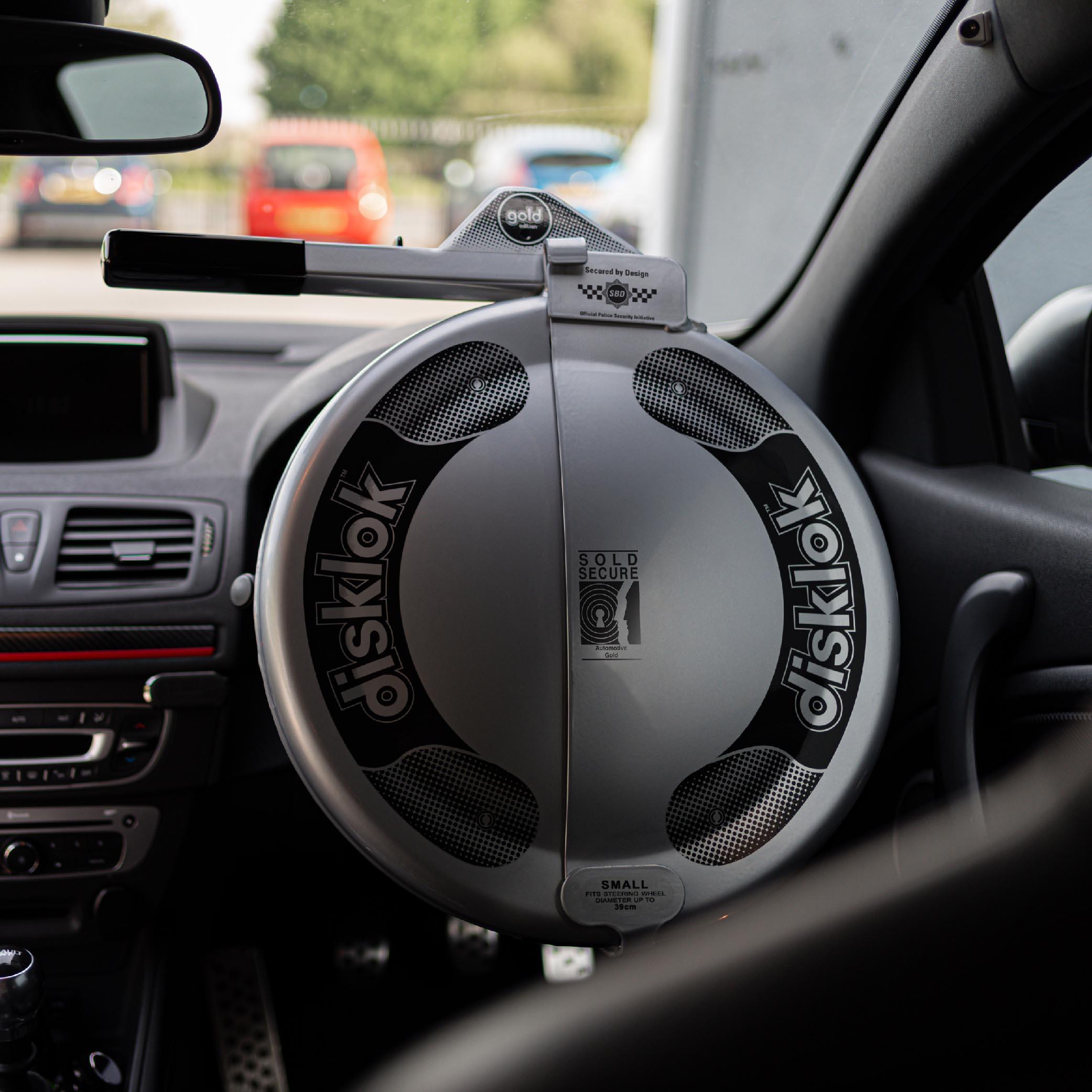 Disklok Gold Edition Steering Lock (Silver) Small