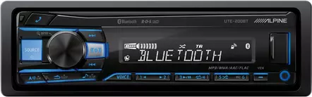 Peugeot 206 car radio Alpine UTE-200BT Bluetooth Handsfree Mechless Stereo