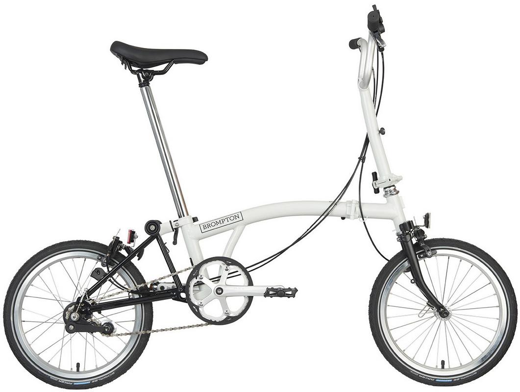 Halfords Brompton A Line Folding Bike Papyrus White 16 Inch Wheel HAL750486