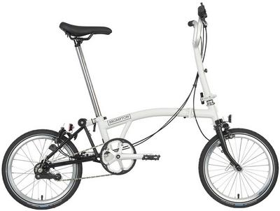 Ex-Display Brompton A Line Folding Bike, Papyrus White - 16" Wheel Ex-Display Brompton A Line Folding Bike, Papyrus White - 16" Wheel