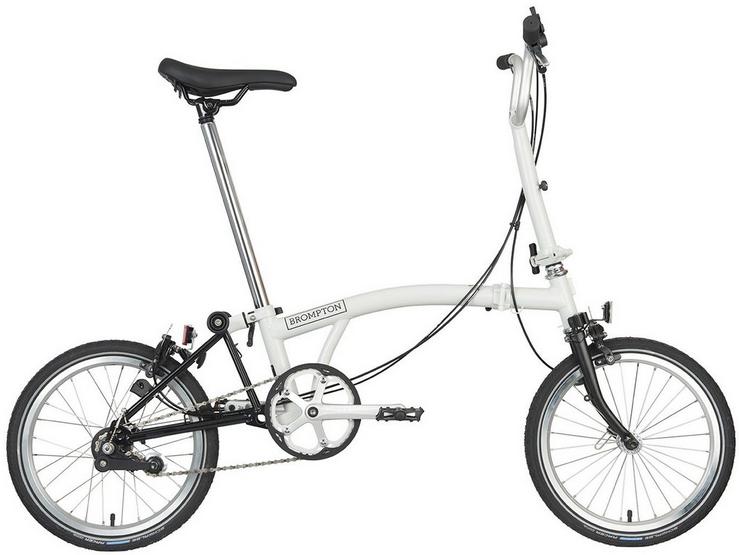 Brompton A Line Folding Bike - Papyrus White - 16" Wheel