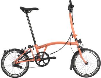 Ex-Display Brompton C Line Explore High Handlebar Folding Bike, Fire Coral - 16" Wheel