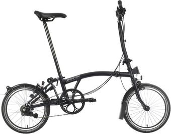Ex-Display Brompton C Line Explore High Handlebar Folding Bike, Matt Black - 16" Wheel