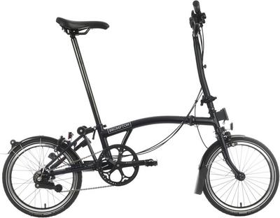 Ex-Display Brompton C Line Explore High Handlebar Folding Bike, Matt Black - 16" Wheel Ex-Display Brompton C Line Explore High Handlebar Folding Bike, Matt Black - 16" Wheel