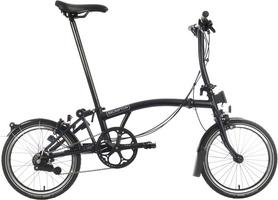 Halfords Brompton C Line Explore Low Handlebar Folding Bike - Matt Black - 16 Inch Wheel | Extra 8% off for BC Members