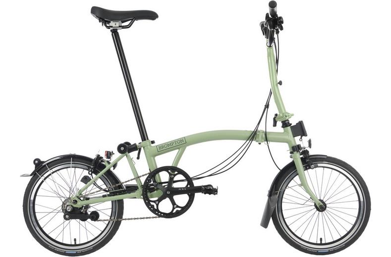 Ex-Display Brompton C Line Explore Mid Handlebar Folding Bike, Matcha Green - 16" Wheel Ex-Display Brompton C Line Explore Mid Handlebar Folding Bike, Matcha Green - 16" Wheel